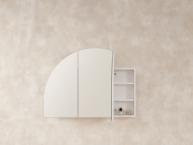 Boston Half Moon 1200mm Matt White Shaving Cabinet