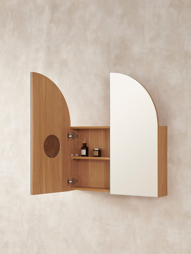 Boston Half Moon 1200mm Rosewood Shaving Cabinet