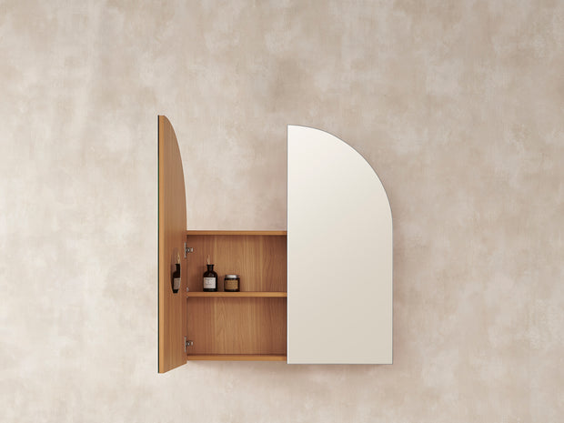 Boston Half Moon 800mm Rosewood Shaving Cabinet