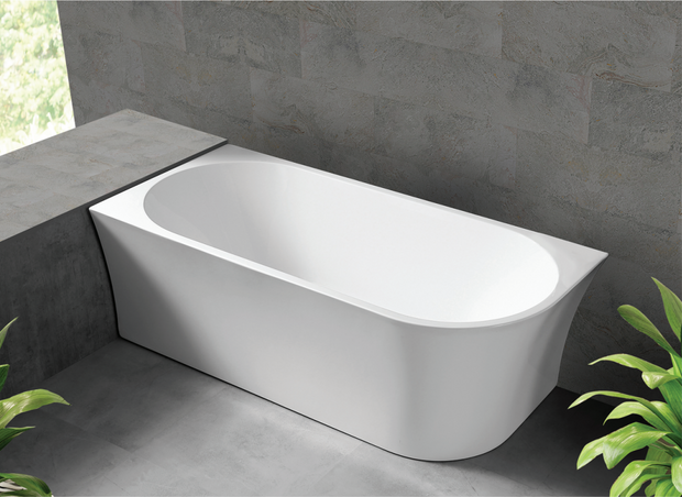 Avia Harper 1500mm Right Hand Back to Corner Bath in Gloss White