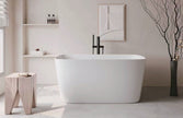 Sophie 1200mm Gloss White Back to Wall Bath