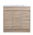 Tobi 900mm Prime Oak Right Hand Floor Standing Vanity