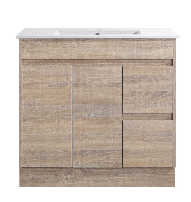 Avia Tobi 900mm Prime Oak Right Hand Floor Standing Vanity