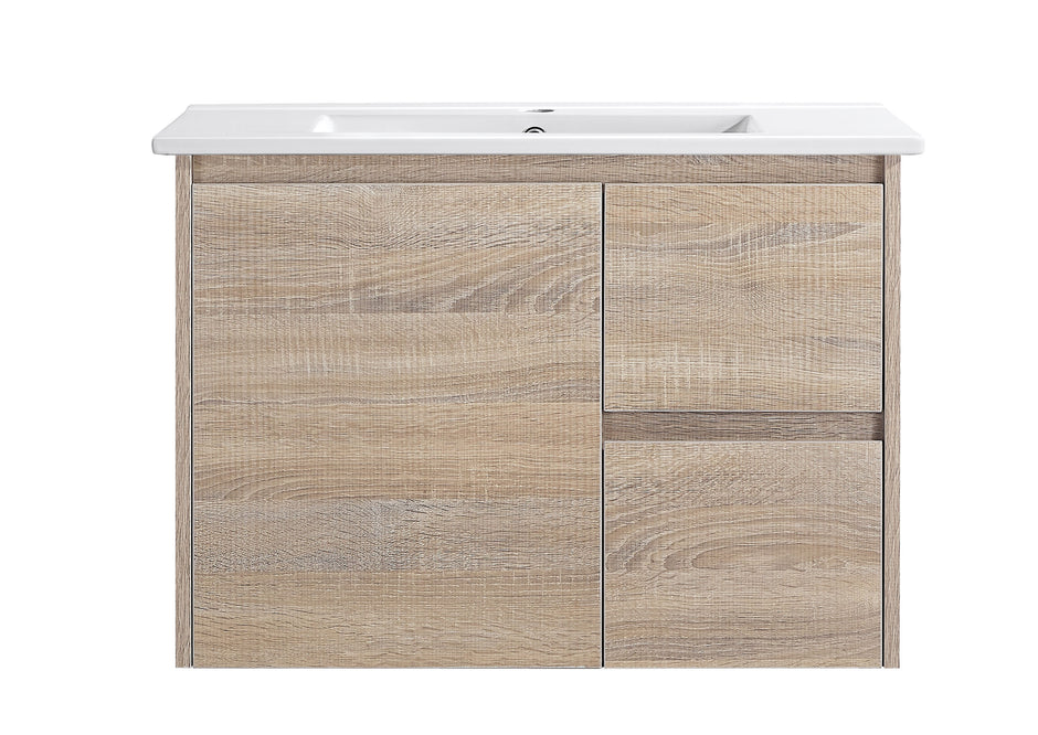Royce 1200mm Prime Oak Right Hand Wall Hung Vanity