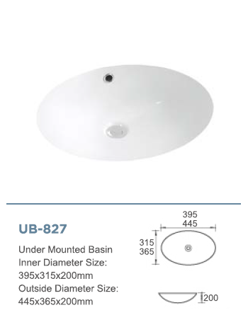 Avia UB-827 Undermount Basin in Gloss White