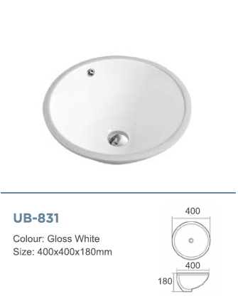 Avia UB-831 Undermount Basin in Gloss White