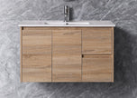 Sierra 600mm Natural Timber Wall Hung Vanity