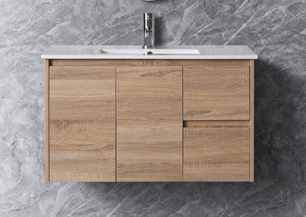 Avia Sierra 600mm Natural Timber Wall Hung Vanity