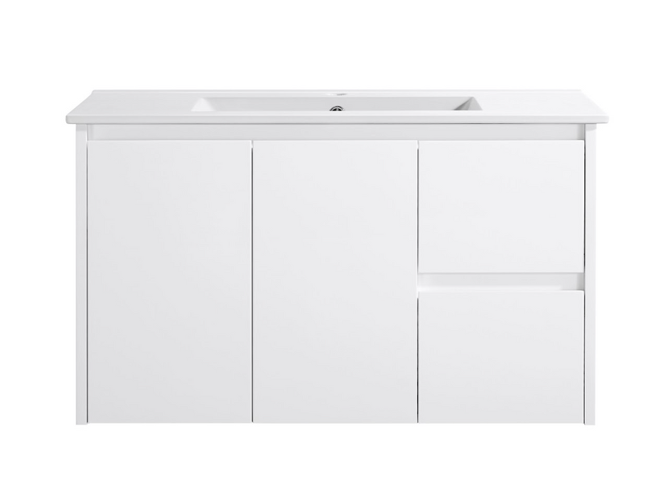 Sierra 900mm Gloss White Right Hand Wall Hung Vanity