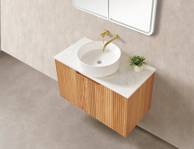 Duplex 1500mm Single Bowl Rosewood Wall Hung Vanity