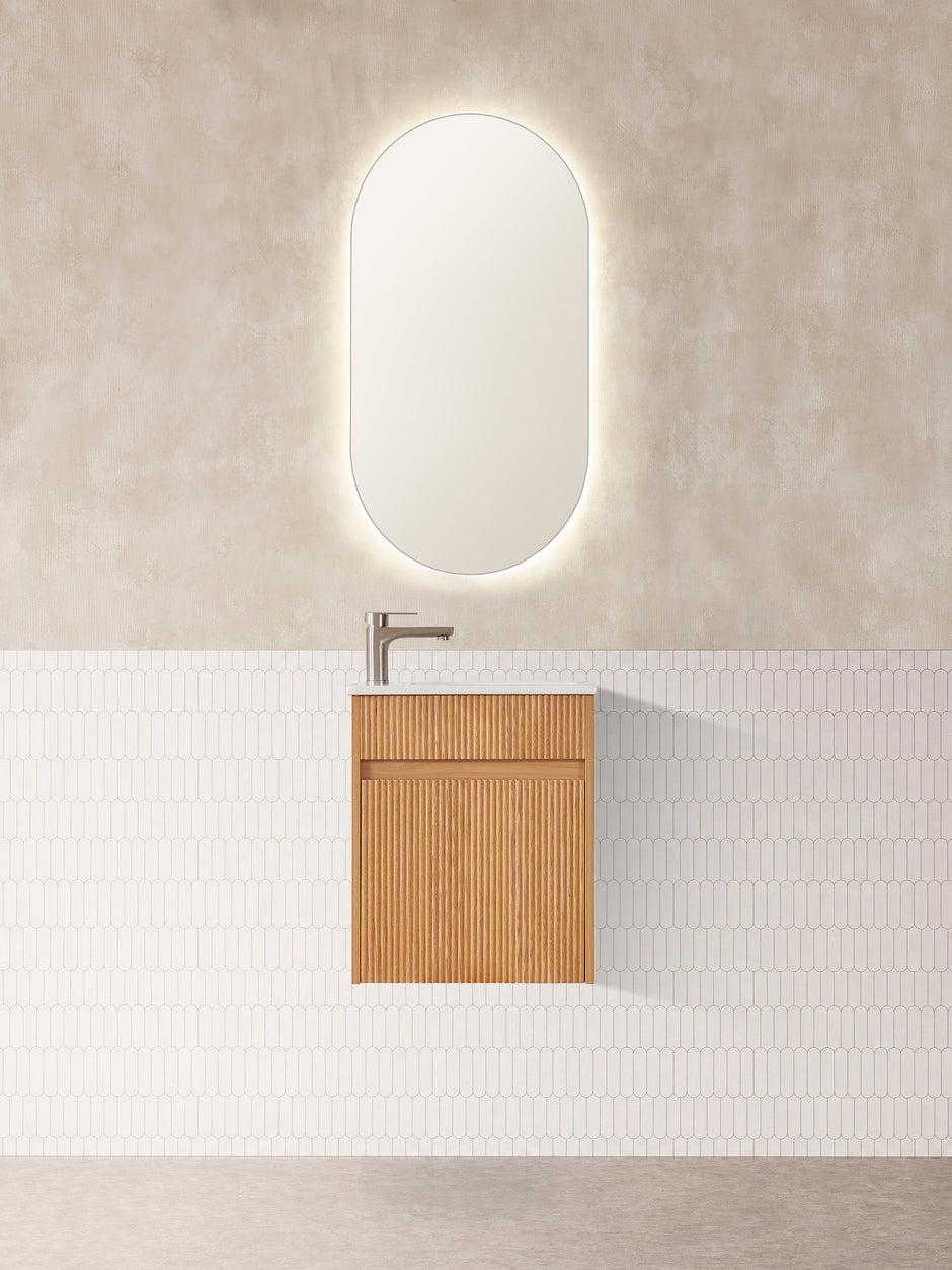 York 450mm Rosewood Wall Hung Vanity