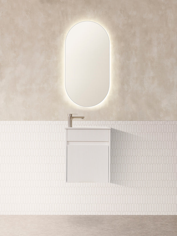 Avia York 450mm Matt White Wall Hung Vanity