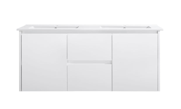 Avia Willow 1200mm Double Bowl Wall Hung Vanity in Gloss White