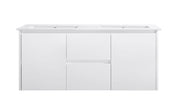 Willow 1200mm Double Bowl Gloss White Wall Hung Vanity