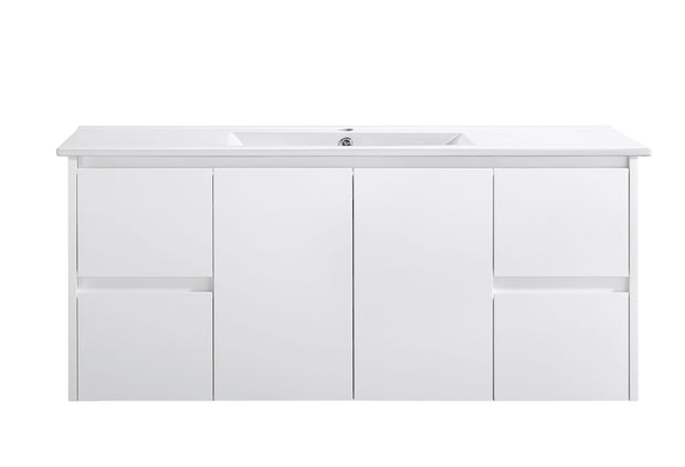 Avia Willow 1200mm Single Bowl Wall Hung Vanity in Gloss White