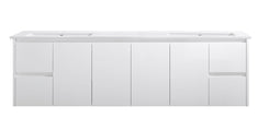 Willow 1800mm Double Bowl Gloss White Wall Hung Vanity