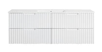 Elena 1500mm Single Bowl Matt White Wall Hung Vanity