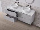 Elena 1500mm Single Bowl Urban Grey Wall Hung Vanity