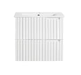 Elena 600mm Matt White Wall Hung Vanity
