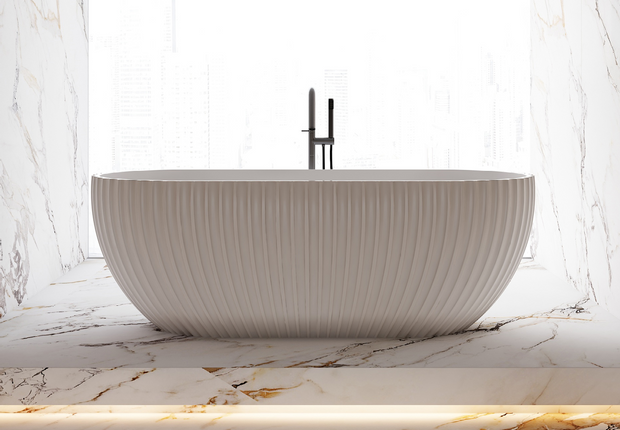 Avia Henley 1500mm Freestanding Bath in Matt White