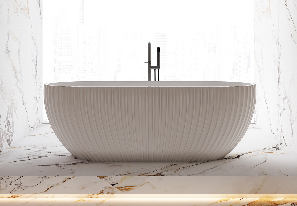Henley 1700mm Matt White Freestanding Bath