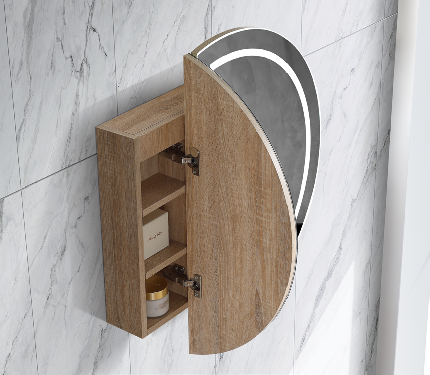 Pearl 800mm Natural Timber LED Shaving Cabinet