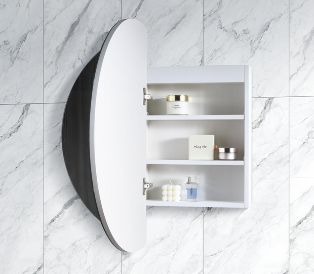 Pearl 800mm Matt White LED Shaving Cabinet