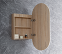 Krystal 450mm Natural Timber LED Shaving Cabinet