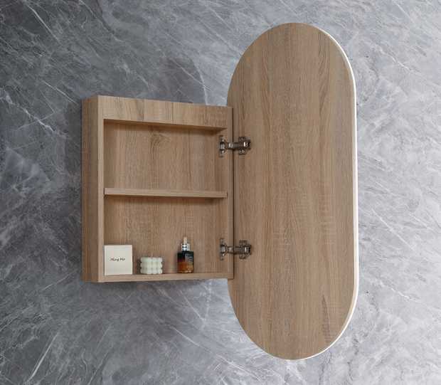 Krystal 450mm Natural Timber LED Shaving Cabinet