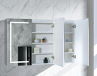 Brighton 900mm Matt White LED Shaving Cabinet