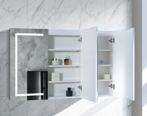 Brighton 900mm Matt White LED Shaving Cabinet