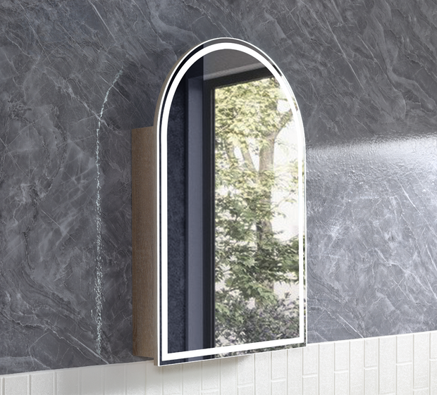 Archive 610mm Natural Timber LED Shaving Cabinet