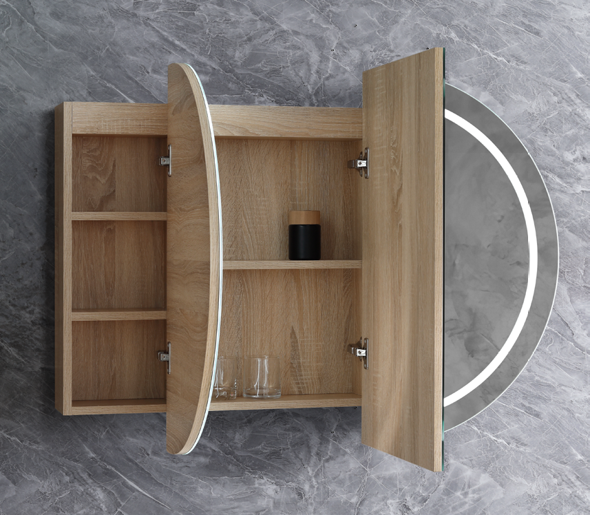 Amber 1200mm Natural Timber LED Shaving Cabinet