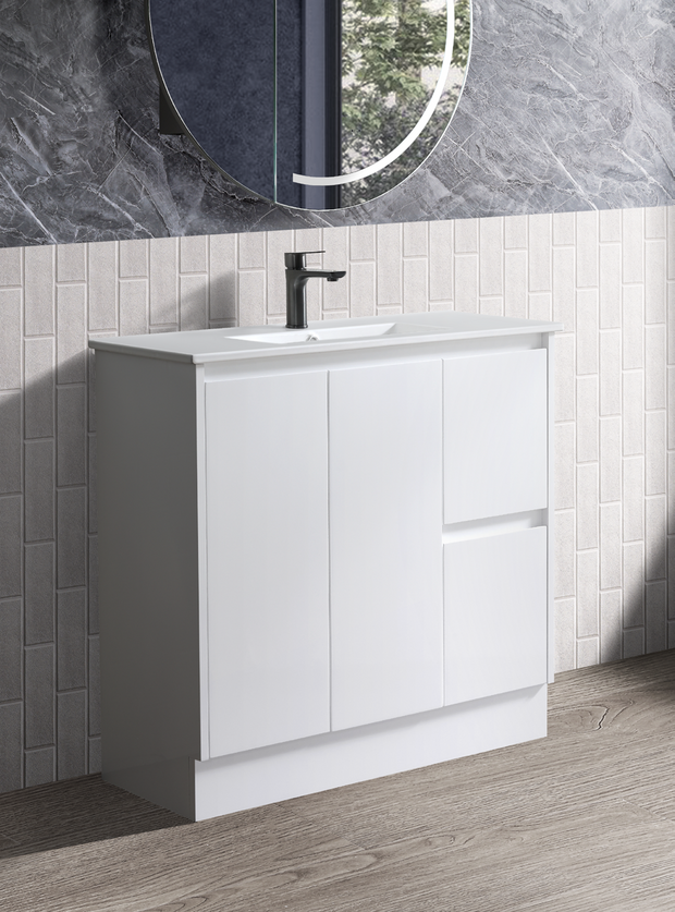 Avia Sierra 600mm Gloss White Floor Standing Vanity