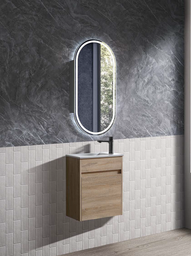 Avia Blair 450mm Natural Timber Wall Hung Vanity