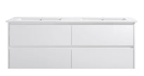 Yoko 1500mm Double Bowl Gloss White Wall Hung Vanity