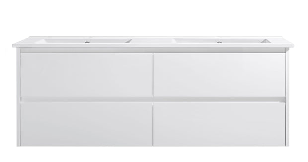 Avia Yoko 1500mm Single Bowl Wall Hung Vanity in Gloss White