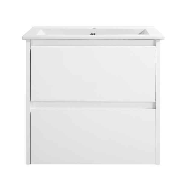 Yoko 600mm Gloss White Wall Hung Vanity