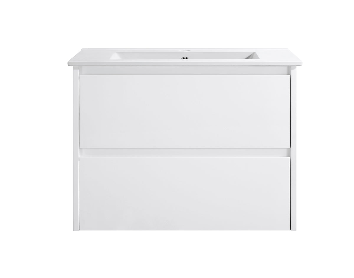 Yoko 750mm Gloss White Wall Hung Vanity