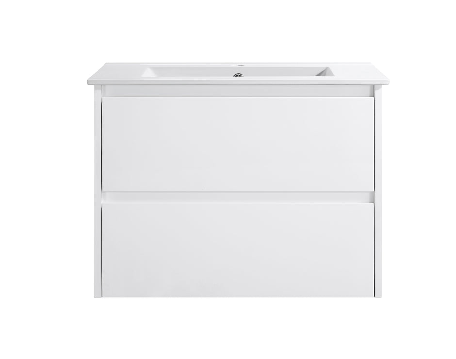 Yoko 750mm Gloss White Wall Hung Vanity