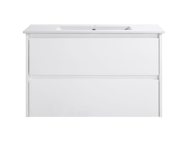 Yoko 900mm Gloss White Wall Hung Vanity