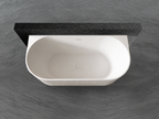 Kira 1700mm Gloss White Back to Wall Bath