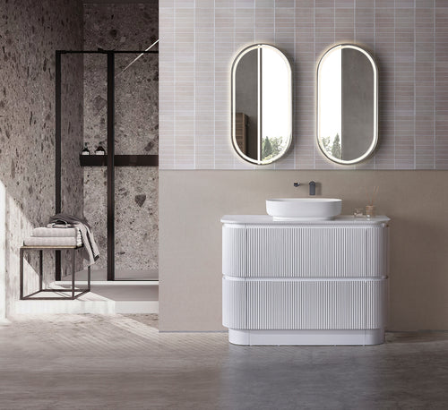 Hudson 900mm Matt White Floor Standing Vanity