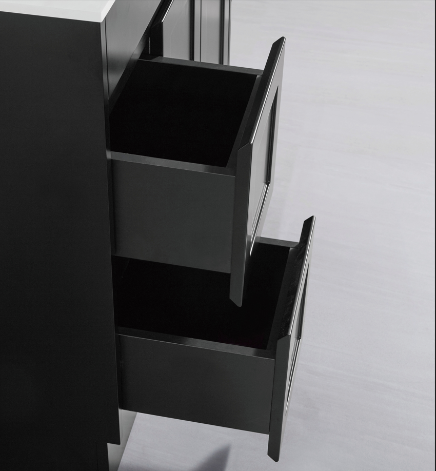 Quinn 1500mm Single Bowl Matt Black Floor Standing Vanity