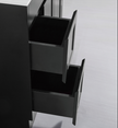 Quinn 600mm Matt Black Floor Standing Vanity