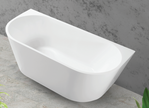 Hannah 1500mm Gloss White Back to Wall Bath