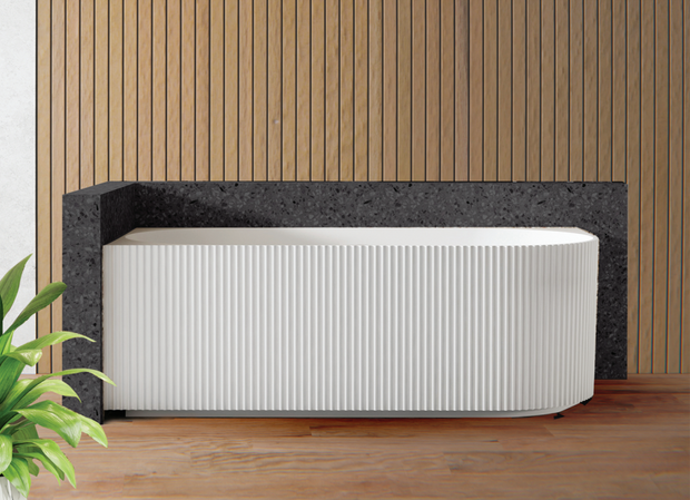 Avia Anika 1500mm Right Hand Corner Bath in Gloss White