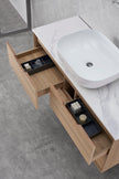 Mina 750mm Prime Oak Wall Hung Vanity