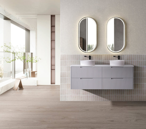 Avia Elena 1500mm Double Bowl Urban Grey Wall Hung Vanity