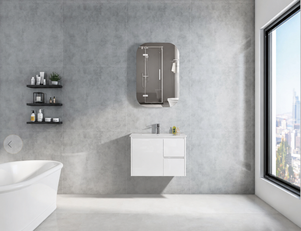 Avia Willow vanity in Gloss White lifestyle